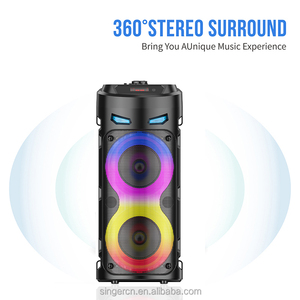 ZQS4239S Deluxe Fabricant Tws 2x4 pouces Enceinte Bluetooth portable sur roulettes avec éclairage, fonction karaoké et Partybox 110 - Product Image 2