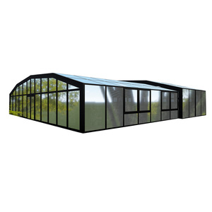 Véranda mobile intelligente à ouverture et fermeture électriques pour terrasse et cour, toit en verre en alliage d'aluminium à pont thermique pour villa - Product Image 1