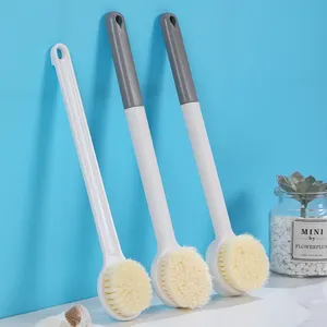 Long Plastic Handle Bath Shower Brush Custom Logo Soft Body Clean Brush For Exfoliating