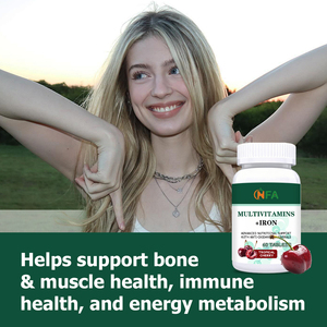 Tabletas Multivitamínicas NFA OEM ODM, Vitaminas Tiamina, Riboflavina, Niacina, 60 Tabletas/Botella, Naturales, Vegetarianas, Apoya los Huesos y los Músculos - Product Image 5