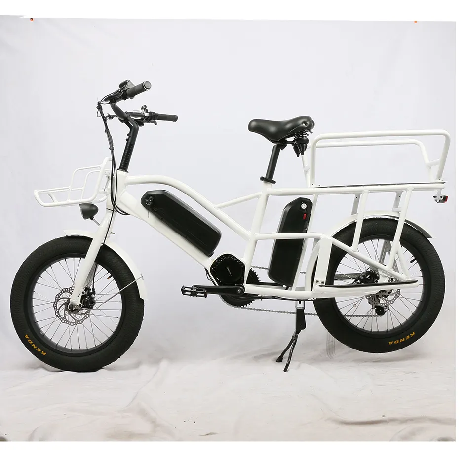 Cargo delivery 7 speed shimano gear shift baby bicycle seat 500W 1000W central motor cargo electric bike 48V electric bicycle