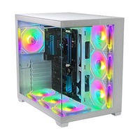 Pcooling Wholesale White Pc Case Chassis M-ATX Gaming CPU Cabinet USB3.0 Gaming Computer Cases Towers With Rgb Fan Water Cooling