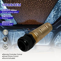 Vente en gros d'usine - Éclairage d'ambiance intérieur décoratif pour voiture - Toit ciel étoilé - Fibre optique - Synchronisation musicale - 16 couleurs - Lumière d'ambiance pour voiture