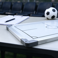 Tableau tactique magnétique portable pour entraîneur de football avec pièces magnétiques, effaceur, marqueur et chiffres autocollants – Tableau de stratégie de football