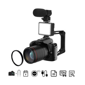 Nóng nhất bán tiêu chuẩn + Ánh sáng + ống kính + Mic + Bracket 4k Dual máy ảnh tầm nhìn ban đêm 64 triệu pixel HD WIFI video kỹ thuật số máy ảnh - Product Image 3
