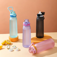 Bouteille isotherme anti-fuite sans BPA en Tritan+PP, options de parfum, paille intégrée, pour camping, randonnée, utilisation en extérieur, compatible lave-vaisselle