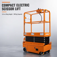Plateforme de travail élévatrice à ciseaux autopropulsée électrique, plateforme élévatrice 3,9-14m, plateformes de travail en hauteur, plateforme à ciseaux 300kg