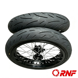 Jantes et pneus slicks tout-terrain modifiés 2.50x17 & 3.50x17 pour motos électriques Supermoto 17 pouces, compatibles avec les pneus SurRon Ultra Bee - Product Image 4