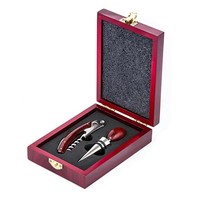 WELLFLYER WK-100 Accessoires de bar Coffret en bois Tire-bouchon pour bouteille de vin rouge pour 3 pièces
