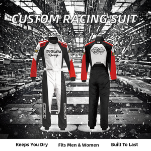 Combinaison de pilote automobile unisexe en polyester respirant, coupe-vent et imperméable avec logo personnalisé, vêtements de sport de course automobile - Product Image 2