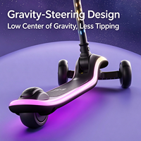 Trottinette Moderne pour Enfants 2026 avec Lumières LED, Pliable, Hauteur Réglable, 3 Roues en PU, Jouet pour Enfants de 3 à 10 Ans, Certifiée CE, Plateforme en Alliage, Utilisation Extérieure