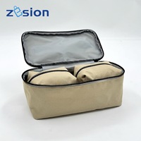 Vente en gros de sacs à cosmétiques tendance pour femmes, étuis à fermeture éclair, grand matériau en polyester imperméable, logo personnalisé, options de couleur