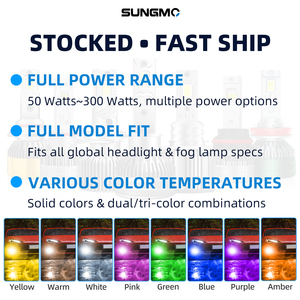 고광도 120W 듀얼 컬러 LED 자동차 헤드라이트 H1 H7 9005 9006 H7 아이스 블루 화이트 방열 팬 쿨링 범용 교체품 - Product Image 4