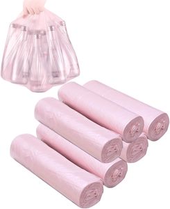 ถุงขยะขนาดเล็ก Huamaohengchun วัสดุบางแต่แข็งแรง ถุงขยะแบบใช้แล้วทิ้งสำหรับสำนักงาน ถังขยะในบ้าน (สีชมพู 120 ใบ) - Product Image 3