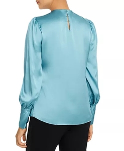 Tùy chỉnh thiết kế trở lại cổ thiết kế mềm phụ nữ phụ nữ mô hình Áo sơ mi SATIN LỤA Crepe áo các nhà sản xuất - Product Image 2