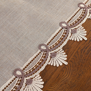 Fonte di fabbrica <span class=keywords><strong>rettangolare</strong></span> telo da <span class=keywords><strong>tavolo</strong></span> squisito solubile in acqua pizzo in poliestere tessuto <span class=keywords><strong>Runner</strong></span> semplice - Product Image 5