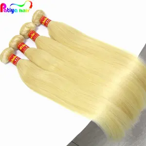 Fornecedor de cabelo brasileiro Patiya Guangzhou Cabelo liso 613 pacotes 9A grau macio remy cabelo humano descolorante natural loiro