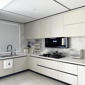 Armarios de Cocina de Madera Maciza de Estilo Nórdico, Gabinetes de Cocina Modulares Personalizados con Isla - Product Image 1