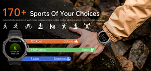 Reloj inteligente Android Premium con GPS de precisión 1,43 "AMOLED reloj deportivo impermeable para correr al aire libre natación Seguimiento de actividad física - Product Image 5