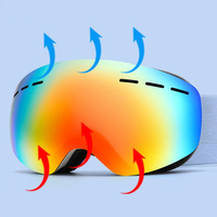 Lunettes de ski pour enfants, protection UV400, double anti-buée, résistantes à l'eau, respirantes, pour sports d'hiver en plein air