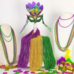 Conjunto <span class=keywords><strong>de</strong></span> Collares para Fiesta <span class=keywords><strong>de</strong></span> Mardi Gras, Cuentas Vibrantes en Morado, Verde y Dorado, Perfecto para Desfiles y Accesorios para Cabina <span class=keywords><strong>de</strong></span> Fotos - Product Image 6