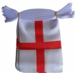 22 Qatar Football Party wonderful hanging Polyester String Flag England Flags Bunting