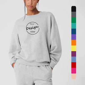 Fabricante de Sudaderas para Mujer, Logotipo Personalizado de Fábrica, Sudadera de Cuello Redondo para Mujer al por Mayor, Sudadera de Algodón de Alta Calidad para Mujer - Product Image 1
