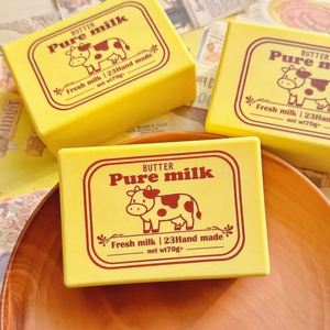 Juguete Blandito de PU con Forma de Bloques de Mantequilla y Leche Simulados, Súper Suave, Húmedo y Esponjoso, Juguete Antiestrés Creativo para Aliviar el Estrés - Product Image 2