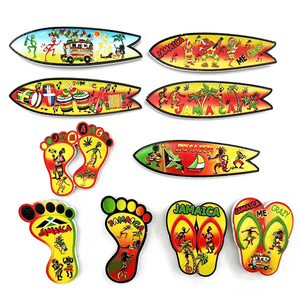 Wholesale Jamaica Souvenir <strong>Gifts</strong> Custom Jamaica Flag Map Slipper Jamaicans Dance <strong>Reggae</strong> Aboriginal Resin Jamaica Fridge Magnet - Product Image 6