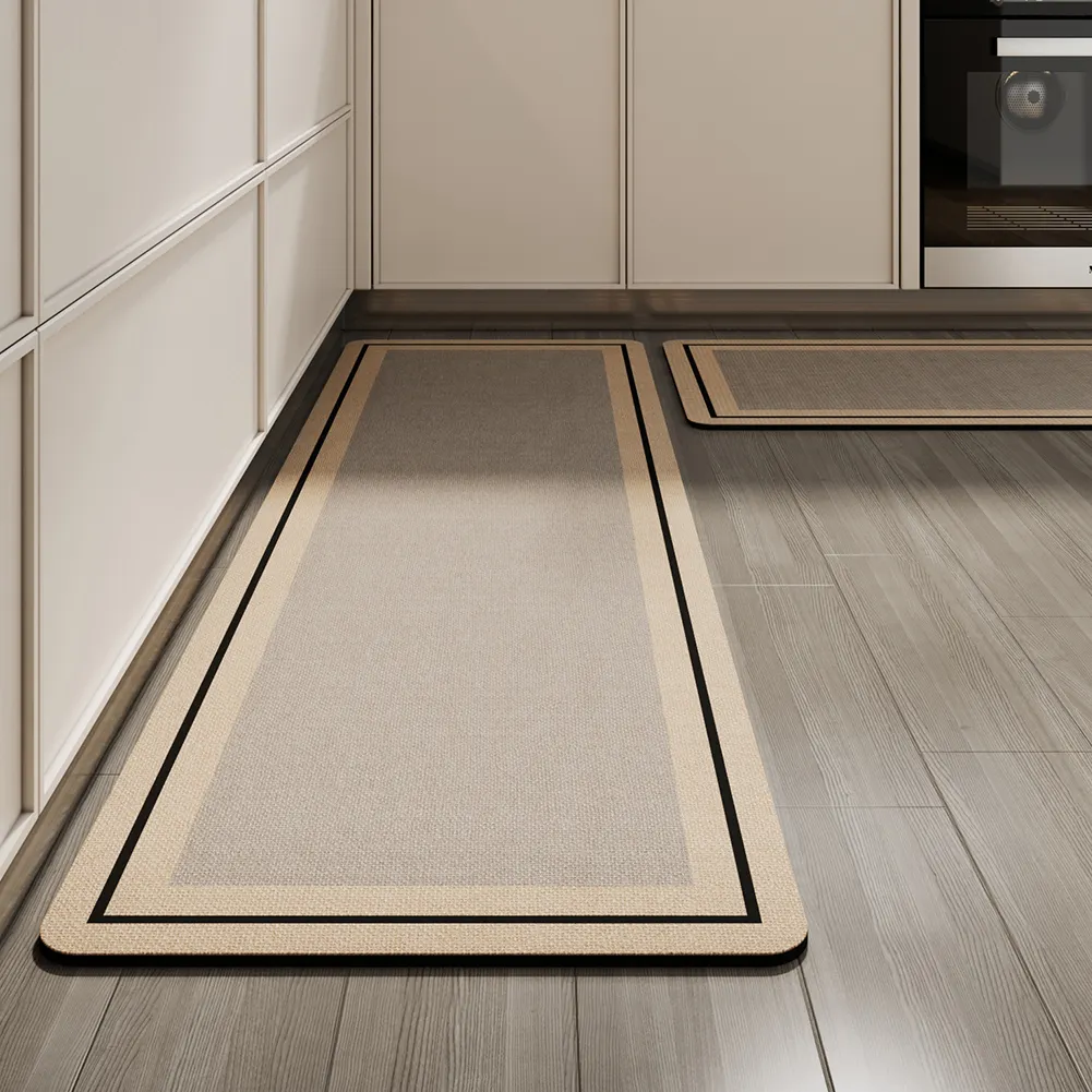 Le tapis de cuisine de sol de cuisine absorbant lavable absorbe le tapis antidérapant résistant à l'huile et à la saleté