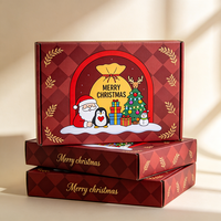 Boîte cadeau de Noël à carreaux imprimée offset en gros, production en 72h, boîte d'expédition en carton imperméable anti-écrasement