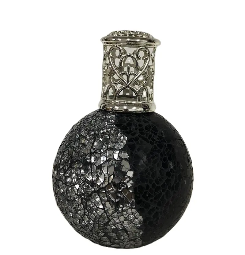 Lâmpada de fragrância catálise feita de vidro mosaico compatível com o óleo de purificação da fragrância de lâmpada berger e eliminar odor