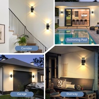 Lámpara de pared para patio, iluminación de paisaje, impermeable, Ip65, luces de pared Led para pasillo, linterna exterior, pantalla E27