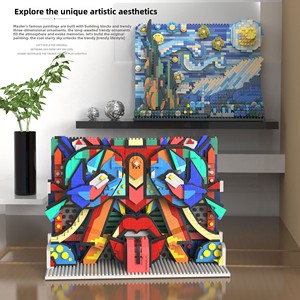 Khung nghệ thuật Đồ chơi khối xây dựng ba chiều mới có van 'đêm đầy sao' 'nhựa ánh trăng - Product Image 4