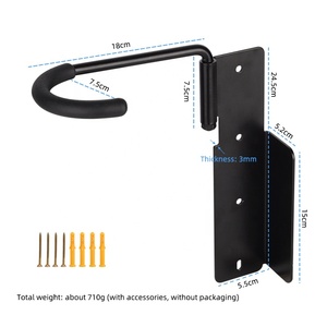 <span class=keywords><strong>Support</strong></span> <span class=keywords><strong>Mural</strong></span> de Rangement Vélo pour Garage avec Entretoise, <span class=keywords><strong>Support</strong></span> de Stationnement Vélo Rotatif à 360 Degrés de Haute Qualité, Crochet <span class=keywords><strong>Vertical</strong></span> - Product Image 1