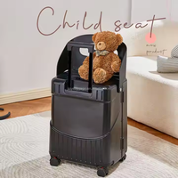 Valise de voyage pour enfants, poussette, sac de transport pour bébé et maman, valise 100% PC, siège porte-bébé, chariot à bagages avec cadre en aluminium étroit