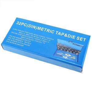 32 pcs <span class=keywords><strong>Metric</strong></span> tay threading M2 <span class=keywords><strong>tap</strong></span> <span class=keywords><strong>Die</strong></span> vít Chủ Đề Làm công cụ bit thiết lập M3-m12 HSS thép cờ lê Kit - Product Image 5