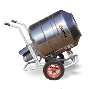 LONTA CQ160 hand push animal feeds mortar cement mixer 160L single three phase electric stainless steel concrete mixer machine