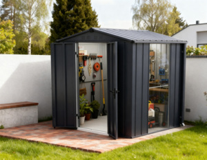 Nouveau design d'<span class=keywords><strong>abri</strong></span> de <span class=keywords><strong>jardin</strong></span> préfabriqué en métal avec fenêtre latérale transparente - Product Image 3