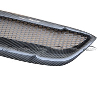 Grille de pare-chocs avant en fibre de carbone style H2, maille noire carbone polie haute brillance, tissage sergé 3x3, moulage sous vide pour Genesis Coupe