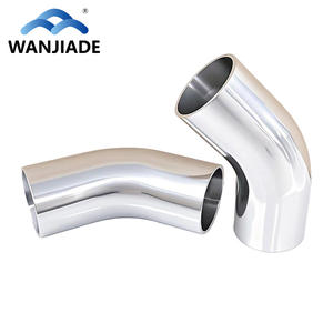 ข้อต่อท่อสแตนเลส 304 เกรดสุขภัณฑ์ ขนาด 13 มม.-108 มม. ข้อต่อแบบเชื่อม 45 องศา - Product Image 3