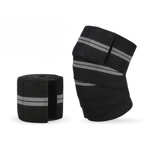 Bandes de soutien pour les genoux pour l'entraînement de musculation, bandages de gym avec compression réparatrice et matériau épais et doux - Product Image 1