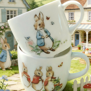 Ensemble de vaisselle en céramique et porcelaine à thème dessin animé, 3 pièces (bol, assiette, tasse), compatible lave-vaisselle, écologique, portable, coffret cadeau pour la maison, souvenirs d'enfance - Product Image 4