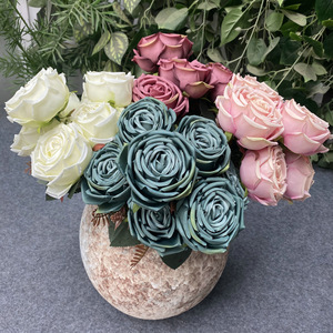 Flores Artificiales Queyiyi, Rosas Reales de 30cm-100cm, Decoración para Bodas y Hogar - Product Image 2