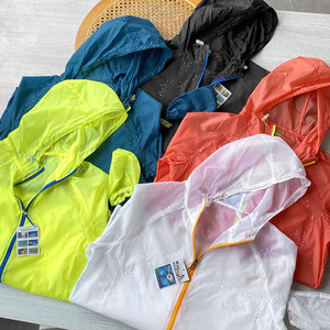 <strong>Packable</strong> Sun Protection Clothing with Storage Bag 100% Nylon Quick Dry Adjustable Hood Zipper Pocket Outdoor Lightweight <strong>Jacket</strong> - Product Image 2
