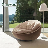 Chaise de salon de luxe au design moderne et nordique Chaises longues en tissu Canapé 1 place paresseux