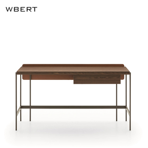 WBERT Italian Designer Modern Simple <b>Minimal</b> Nordic Solid Wood Computer <b>Desk</b> Luxury Office Workbench for Study Luxury Italian - Product Image 1