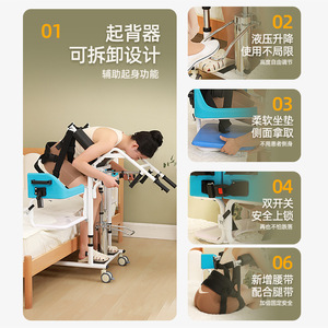 Chaise de transfert hydraulique multifonctionnelle Easy Deli pour personnes âgées et handicapées, aide au levage et au déplacement à domicile - Product Image 3