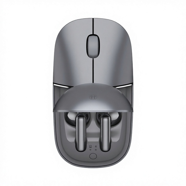 Gray Wireless Earbuds in Ear Headphones with Charging Case for Computer Gaming Portable Audio