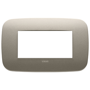 Placca Rotonda Vimar 4M Champagne Opaco 15x9.6x1.6 Cm per Montaggio a Parete - Product Image 1